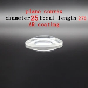 Diameter25mm Focal Length270mm Plano-convex Lens Magnifying Optical Glass Lens - Picture 1 of 6