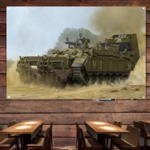 Cartel de vehículo blindado pesado israelí bandera decora tu habitación con pancarta militar - Imagen 1 de 6