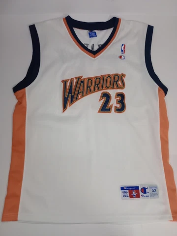 🔥Vintage Champion Golden State Warriors Jason Richardson Stitched NBA Jersey 52 Cover