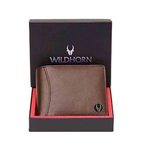 Wallet Men's RFID Blocking Leather Bi fold Wallet Purse for Men Gift Brown - Bild 1 von 5