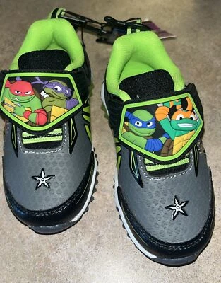 Sapatos Teenage Mutant Ninja Turtle criança meninos iluminados tamanho 7 novos com etiquetas $19 - Imagem 1 de 3