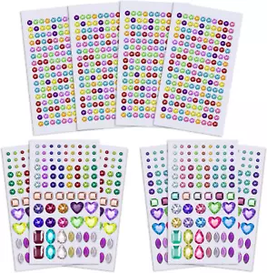 Anezus 1126Pcs Rhinestone Stickers Self-Adhesive Bling Craft Jewels Crystal Gem - Picture 1 of 12