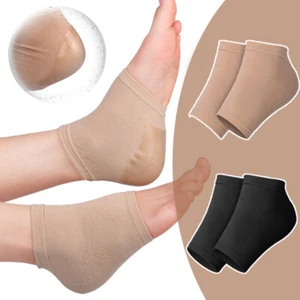 2X Moisturizing Gel Heel Socks Foot Care Dry Cracked Feet Treatment Toeless ♯ - Picture 1 of 13