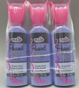 STOFFFARBE LILA PERLE 3D 3ER PACK PUFFY DIMENSIONAL SQUEEZY FLASCHE JE 37ml - Bild 1 von 4