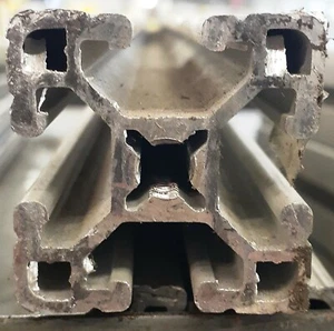 80/20 T-SLOT 1515-UL ALUMINUM EXTRUSION 1.5 X 1.5", 4-OPEN SLOTS, 33-1/4" L - Picture 1 of 3