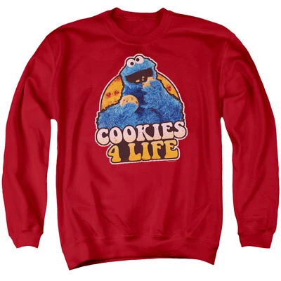 Sudadera Pullover Cuello Redondo SESAME STREET COOKIES 4 LIFE COOKIE MONSTER SM-3XL Foto 1 de 2