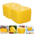  2pcs Cheese Storage Container Fridge Cheese Slice Storage Box Reusable