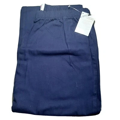 Main Street Blues Pants Womens 18 Elastic Stretch Navy Blue Cotton Spandex New - Image 1 of 4
