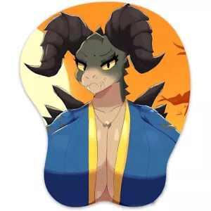 Alfombrilla de ratón 3D Oppai Alfombrilla de ratón con reposamuñecas Alfombrilla de ratón de anime Garra de la muerte - Imagen 1 de 6