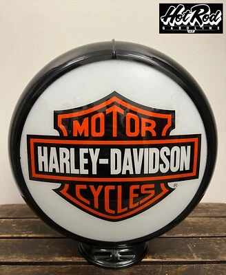 HARLEY DAVIDSON Reproduction 13.5" Gas Pump Globe - (Black Body) - Image 1 of 3