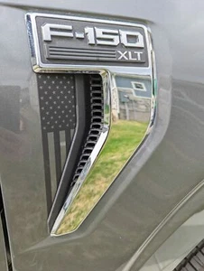 2021-2025 Ford F150 Fender Grille American Flag Vinyl Decals F-150 - Pair - Picture 1 of 5