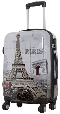 bedruckte Frankreich Bordgepäck Paris Motivkoffer Trolley Koffer 35 Li Bowatex - Bild 1 von 3