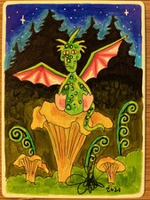 MTG ARTIST PROOF Chinese Dragon Whelp AP Sketch Art Amy WEBER Magic