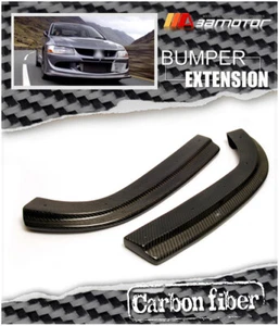 Carbon Fiber Rear Bumper Extensions fits 2003-07 USDM Mitsubishi Lancer EVO 8 9 - Picture 1 of 4