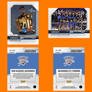 (2) 2024-25 Panini Instant Shai Gilgeous-Alexander MVP/CHAMP Thunder #638-639 SP - Picture 1 of 5