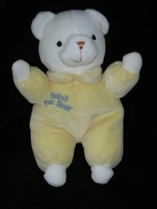 Just Friends Orsacchiotto Primo Amorevole Peluche Sonaglio Chosun Giallo Bianco Vintage - Foto 1 di 5