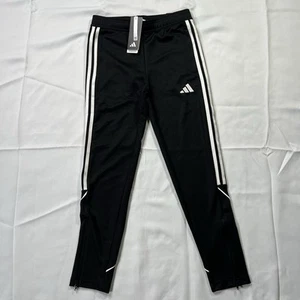 Adidas Tiro 23 League Track Pants Kids Medium Black Elastic Waist Ankle Zip - Picture 1 of 11