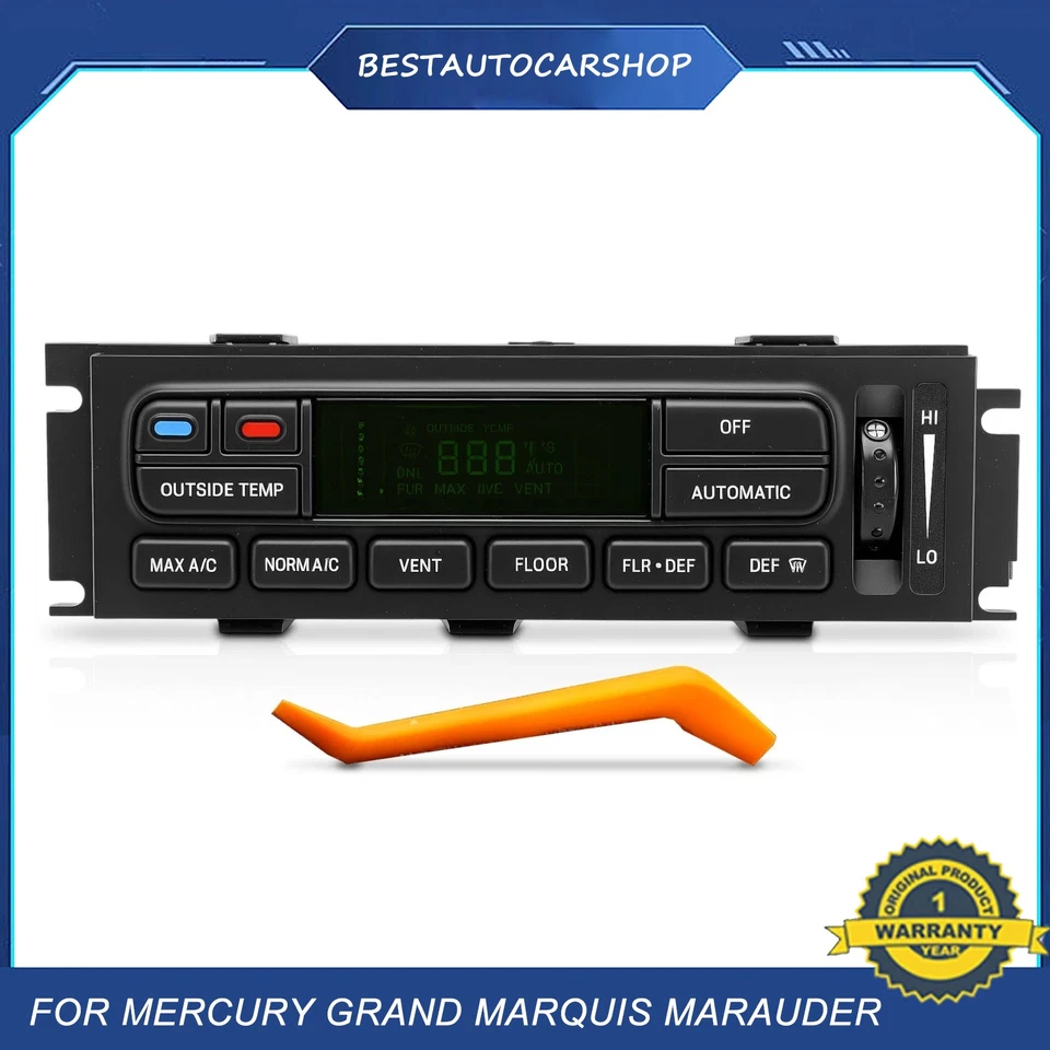 A/C Climate Control Module with Auto A/C Controls for Ford Grand Marquis 03-04 - Imagem 1 de 4