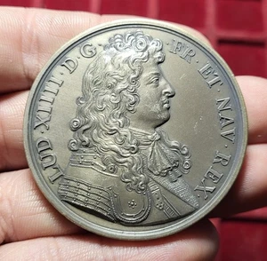 #88-3 ~ Louis XIV - Refrappe - ARGENT 69g - Médaille 勋章 - Picture 1 of 2