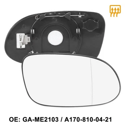 Heated Right Passenger Side Mirror Glass w/ Back for Mercedes-Benz CLK55 SLK320 - Image 1 of 4