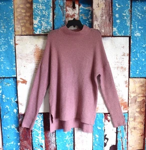 Women's SO Long Sleeve Pullover Mock Neck Sweater MEDIUM Mauve NEW - Picture 1 of 12