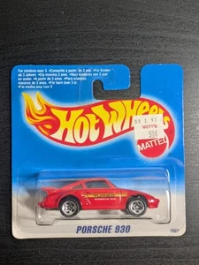 RARE HOT WHEELS PORSCHE 930 RED SHORT INTERNATIONAL CARD VINTAGE 1996 - Imagen 1 de 6