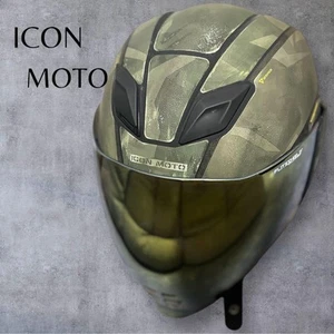 Integralhelm für Motorrad gebraucht ICON MOTO Tarnmuster GR M - Bild 1 von 19