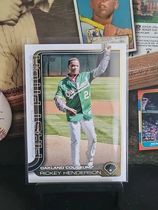 2025 Topps Series 2 Rickey Henderson First Pitch Oakland Coliseum π₯ - Picture 1 of 10