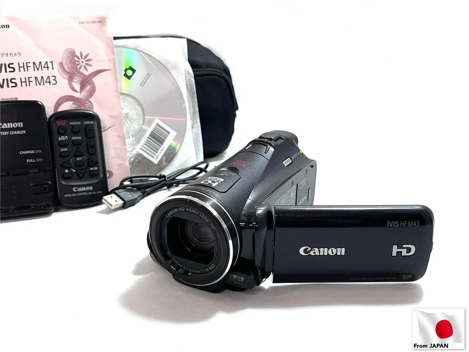 Canon iVIS HF M43 HD 10x Camcorder Digital Video Camera From JAPAN (59165NY5) - Image 1 of 4