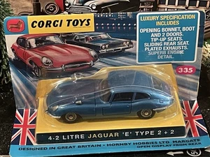 VINTAGE CORGI TOYS 4.2LTR JAGUAR 'E' TYPE 2+2 NEW IN BLISTER PACK - Picture 1 of 8