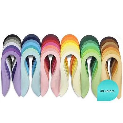 3MM 48 Colors Quilling Paper Solid Color Handmade Paper-Rolling Set Length 540MM - Image 1 of 4