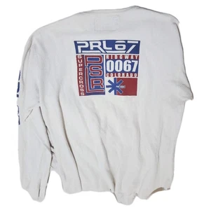 Y2K RALPH LAUREN POLO SPORT Supercross Thick Thermal Shirt XXL 2XL Vintage PSRL - Picture 1 of 8