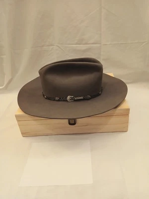 Men's Tom's Boots & Western Wear Resistol 9th Round Granite Grey Cowboy Hat - Image 1 of 4