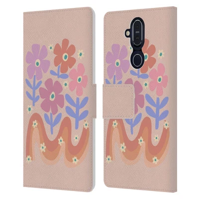 OFFICIAL GABRIELA THOMEU RETRO LEATHER BOOK WALLET CASE COVER FOR NOKIA PHONES - Image 1 of 4