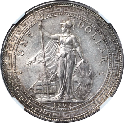 1902, Hong Kong. British Colonial Silver Trade Dollar Coin. Bombay! NGC MS-62! - Image 1 of 4