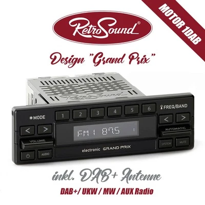 RETROSOUND Retro/Classic/Oldtimer Autoradio DAB/AUX - Design GRANDPRIX - Bild 1 von 4