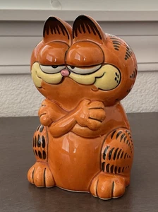 Banco de cerámica Garfield 1981 vintage 6 pulgadas Enesco Davis Japón - Imagen 1 de 12