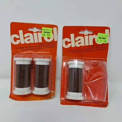 VINTAGE CLAIROL Custom CareSetter Velvet Flocked Replacement Rollers/Jumbo. NEW - Image 1 of 4