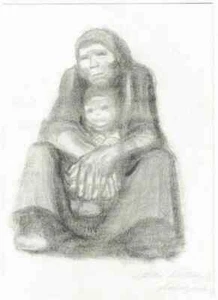 MUTTER mit KIND - Käthe KOLLWITZ - Graphische Anstalt GANYMED 1948 Gebr.MANN - Picture 1 of 1
