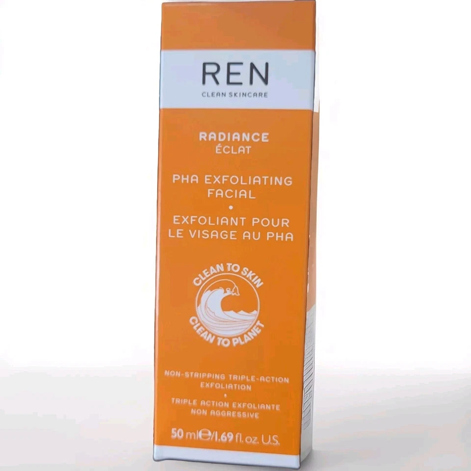 REN Clean Skincare Radiance PHA Exfoliating Facial 1.69 oz / 50 ml NEW Full-size - Image 1 of 1