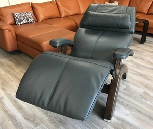 Human Touch PC-610 Omni-Motion Perfect Chair Recliner - Grey Leather Supreme - Picture 1 of 13