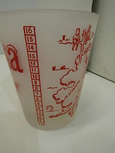 OLD GLASS ALASKA TIGGER MEASURING SOUVENIOR GLASS CUP BARWARE MANCAVE DRINKING - Picture 1 of 1
