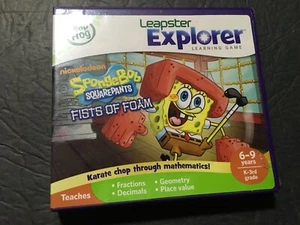 Leap Frog Leapster Explorer Game SpongeBob SquarePants Fists Of Foam Math - Picture 1 of 4