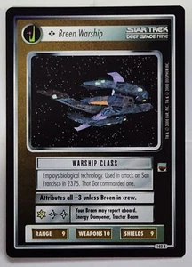 Star Trek CCG Trouble With Tribbles BREEN WARSHIP TWT Rare 90R -- never plated - Picture 1 of 1