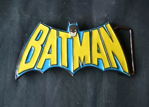 Men's Belt Buckle Novelty DC Superhero Batman 1960s TV Series Logo - Picture 1 of 6