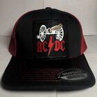 Men's AC/DC Cannon Baseball Cap Adjustable Black And Red