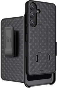 Slim Case and Belt Clip Holster Combo for Samsung Galaxy S25 Plus 5G - Black - Picture 1 of 8
