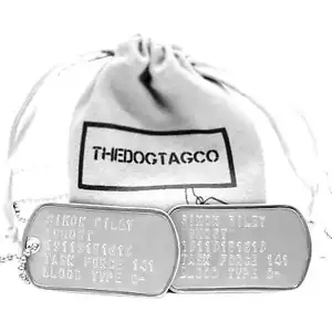 Etiquetas de perro militares de Estados Unidos Simon 'Ghost' Riley - réplica detallada inspirada en coleccionistas - Imagen 1 de 11