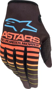NEW ALPINESTARS YOUTH RADAR GLOVES BLACK/YELLOW FLUO/CORAL YM / 482-7419M - Picture 1 of 2