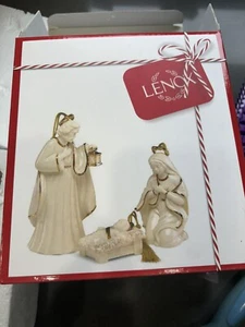 Lenox Ornamente Set (3) Feiertag Heilige Familie Krippe Porzellan Figur - Bild 1 von 4